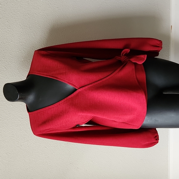 Madewell Texture & Thread Crepe Wrap Top Size S - Picture 5 of 12